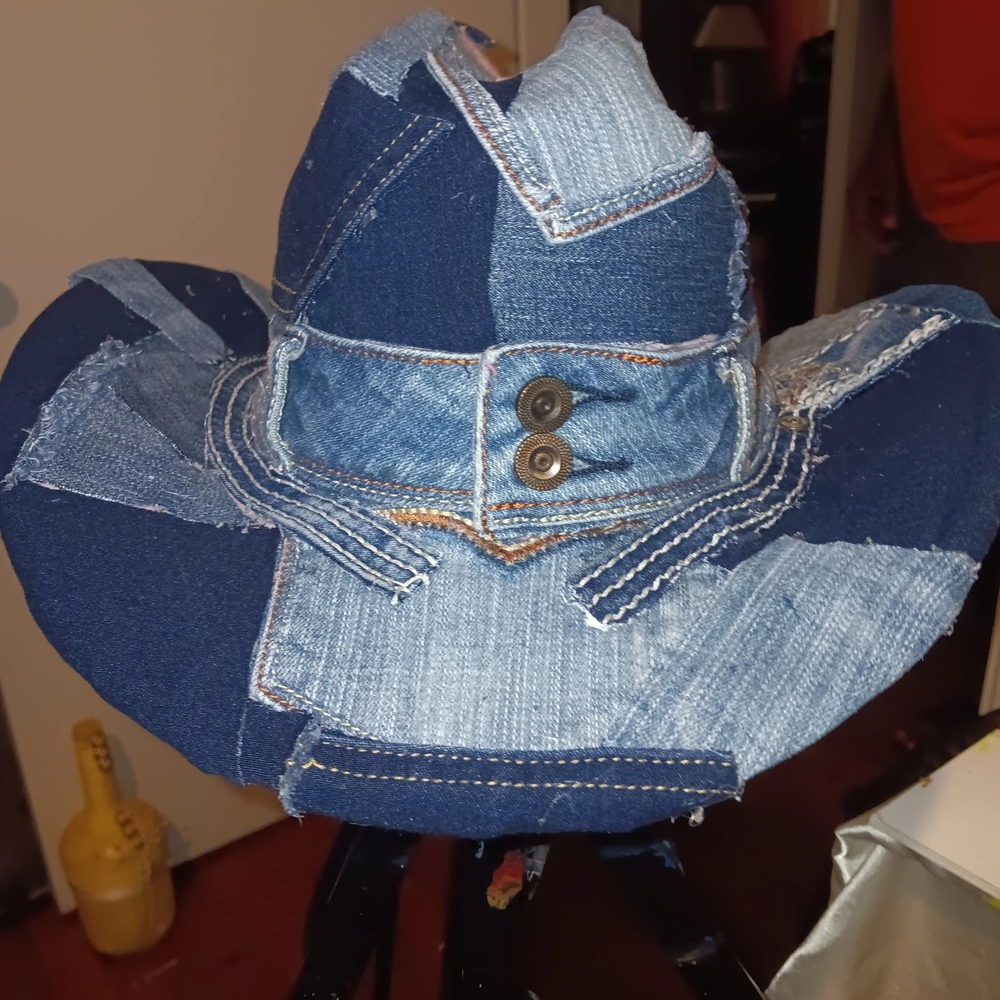 Custom denim Patchwork Women's Hat